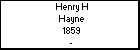 Henry H Hayne