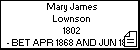Mary James Lownson