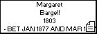 Margaret Barge!!