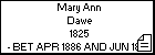Mary Ann Dawe
