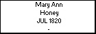 Mary Ann Honey