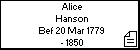 Alice Hanson
