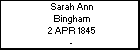 Sarah Ann Bingham