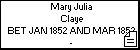 Mary Julia Claye