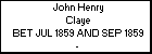 John Henry Claye